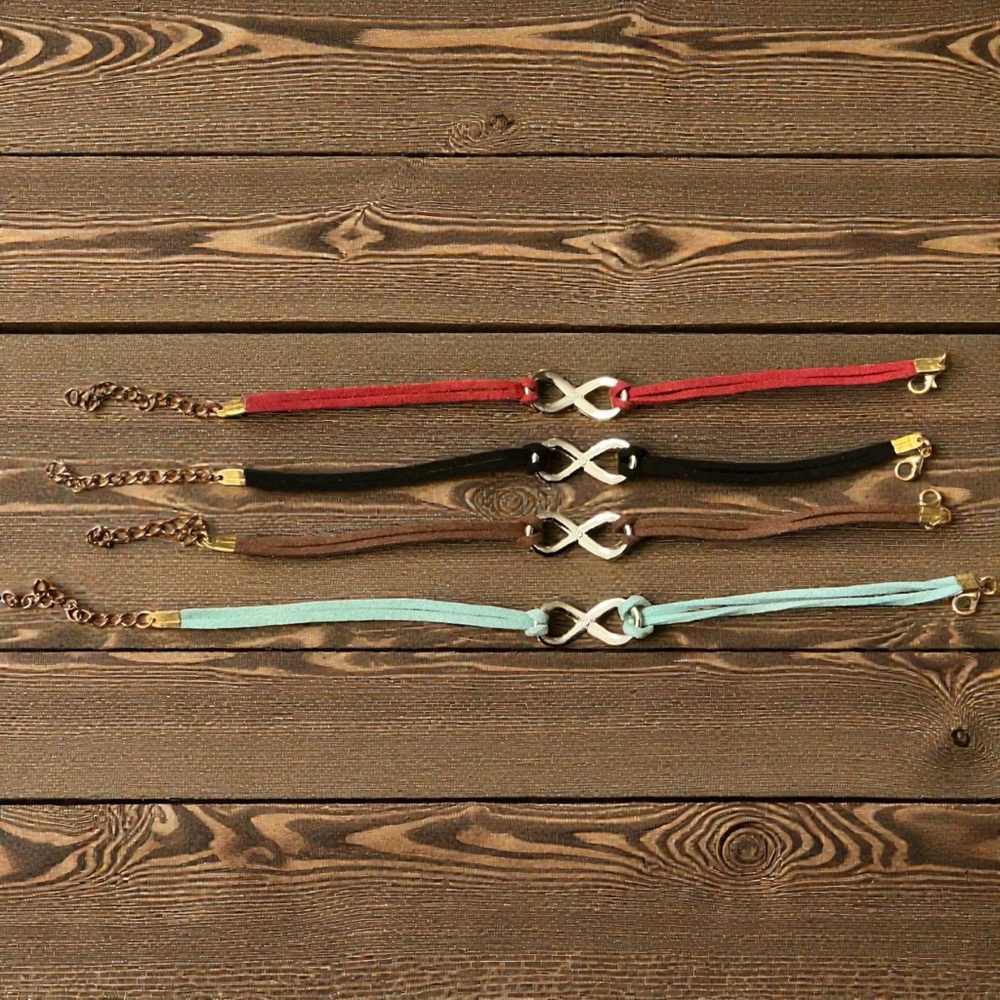 Infinity Symbol Bracelets Set - Picture 3 of 7